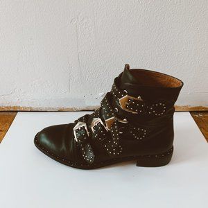 Leather Studded Boots